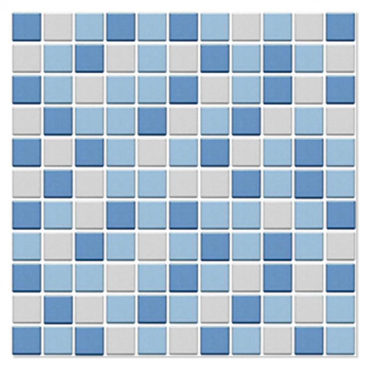 Mosaik Klinker Mosaicos Mix Blå Blank 32x32 (2.5x2.5) cm-0